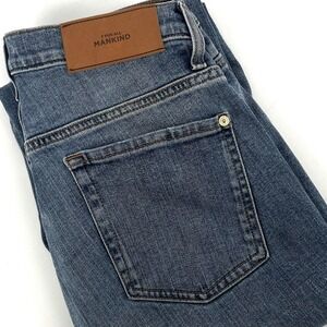 7 For All Mankind Women's Jeans Size 29 w 27L Raw Hem Straight Leg Medium Wash